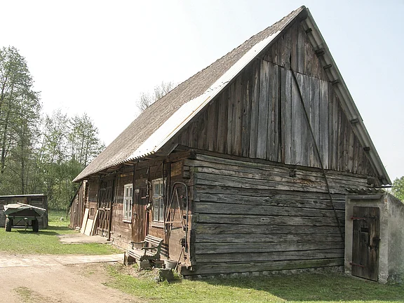 Historisches unbewohntes Blockhaus